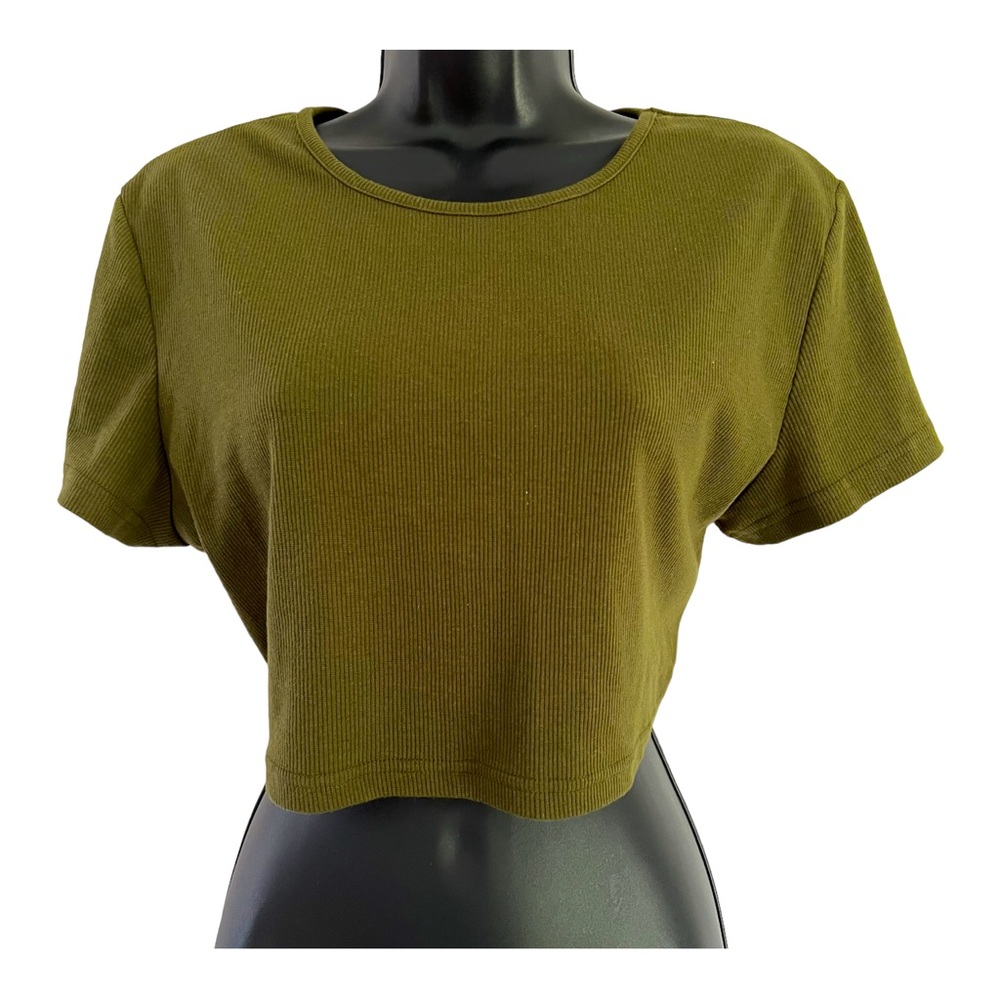 Green Crop top - size XL
